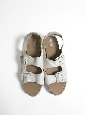 Dr. Scholl's Time Off Era White Platform Sandals Size 9.5M